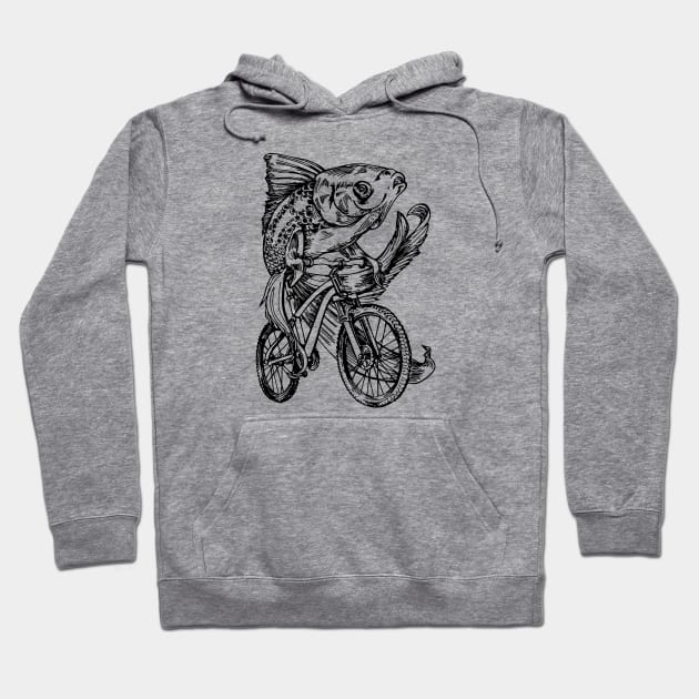 SEEMBO Goldfish Cycling Bicycle Bicycling Biker Biking Bike Hoodie by SEEMBO